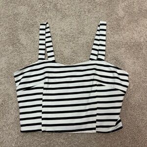 Black and White Striped Tote Bag